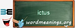 WordMeaning blackboard for ictus